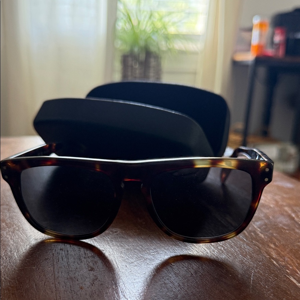 Salvatore Ferragamo Tortoiseshell Sunglasses with Dark Lenses